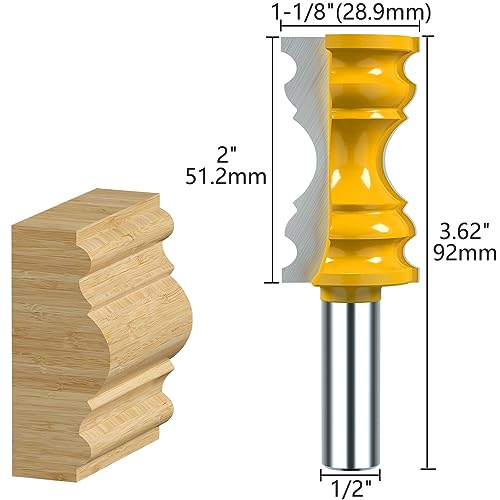 1/2 Inch Shank Architectural Molding Router Bit Woodworking Tools