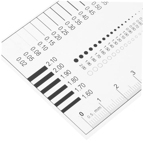 High Precision Crack Width Measurement Tool 2-Pack Film Ruler for Spot Inspection and Surface Defect Detection with Transparent Scale for Construction and Material Analysis