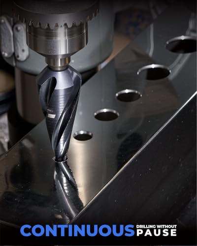 toolant M35 Cobalt Step Drill Bit, 1/4"-1-1/8", TiAlN, 1/4" Hex Shank 1/4" - 1-1/8"