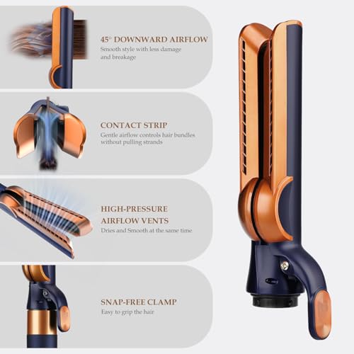 Airflow Attachment for Dyson Airwrap Styler, Nozzles Attachment for Smooth Hair Style with Less Damage and Breakage for Dyson Airwrap HS01 HS05 HS08 Prussian Blue