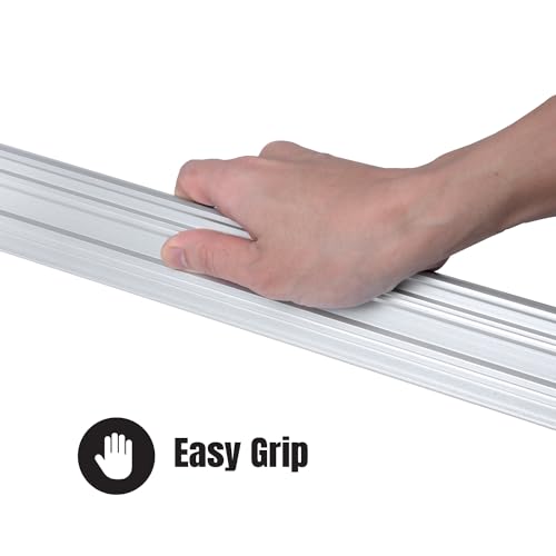 DuBois 18 Inch Machinist Aluminum Straight Edges, With .001'' Tolerance for Checking Surface Warp, Marking/Scribing Lines - Used w/Feeler Gauges for Automotive Repairs, Cylinder Head Checks (51024)