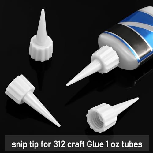 Loopeer 24 Pcs 312 Extra Tips for Ca Glue Snip Tip Applicator Tips, White