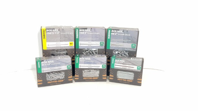 Huttig-Grip 3 in Framing Box Nails 10d Size, 10-1/2 Gauge, Outdoor Galvanized Finish, 1 lb Pack of 85 Nails 3 in - 1 lb Pack