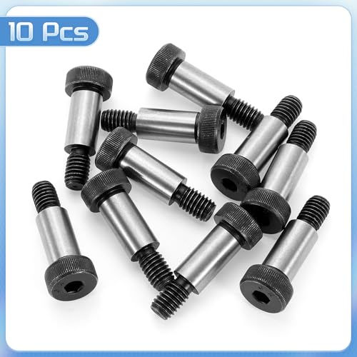 uxcell Alloy Steel Hexagon Socket Head Shoulder Screws Bolts, 1" Shoulder Length, 1/2" Shoulder Dia, 3/8-16 UNC Thread, 10pcs 1" x 1/2" 10