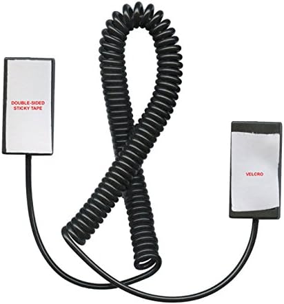  [AUSTRALIA] - Universal Coiled Security Cable Bulk Pricing Available - Remote Control Tether Security Cable Leash with Hook and Loop Fastener Tape and Double-Sided Tape - Anderic - CBL02
