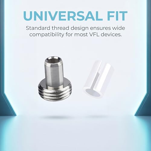 Visual Fault Locator Accessories Kit, 20PCS VFL Replacement Parts (10 Ceramic Sleeves + 10 Metal Tips), Universal Fit for Fiber Optic Visual Fault Locator Pen & Red Light Tester