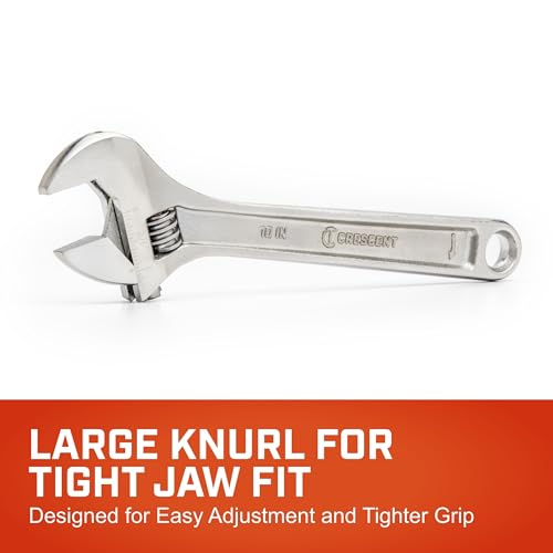 Crescent Tools 10" Chrome Finish Adjustable Wrench
