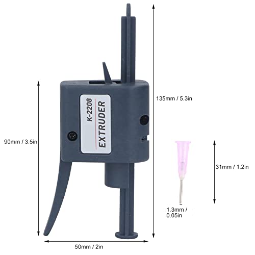 K2208 Solder Paste Dispenser with 1.3mm Nozzle Handheld Extruder for Flux Glue Dispensing Precision PCB Repair and Electronics Soldering Tool