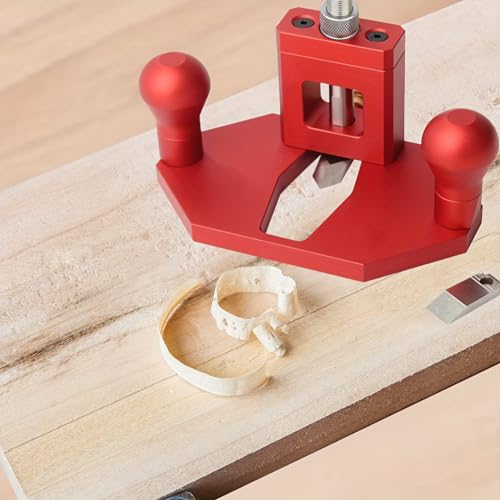 Router Plane Hand Wood Planer, Handheld Woodworking Tool, Woodworking Carpenter Tools Adjustable Woodcraft Trimming Knife Depth Stop Planer Wood Chamfering Slottinge (Red) Red