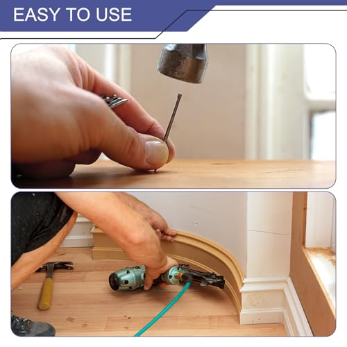 uxcell Finishing Nails 50pcs 75mm 3 Inch Hand-Drive Hardware Carbon Steel Nail Lost Head Nail