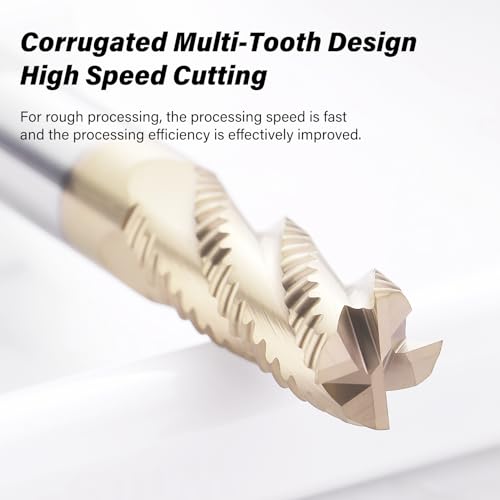 1/2" Roughing End Mill 4 Flute Tungsten Carbide Milling Cutter Bits 1 1/2 in