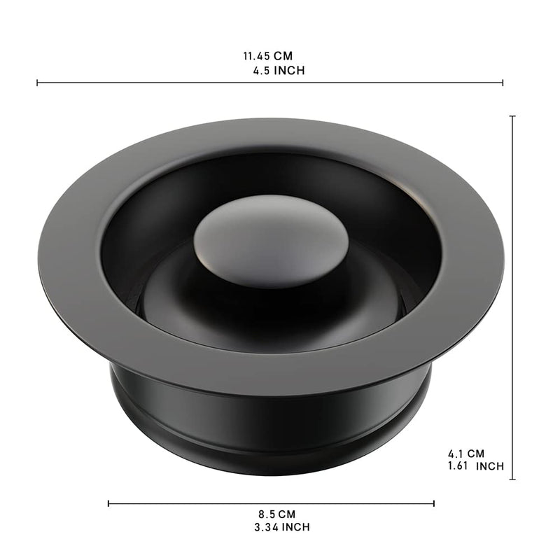Sink Flange for Garbage Disposal Stopper Universal Stainless Steel Flange Plug Fit 3-1/2 Inch Standard Sink Drain Openings Garbage Disposal Flange Stopper Kit Replacement Accessories (Matte Black)