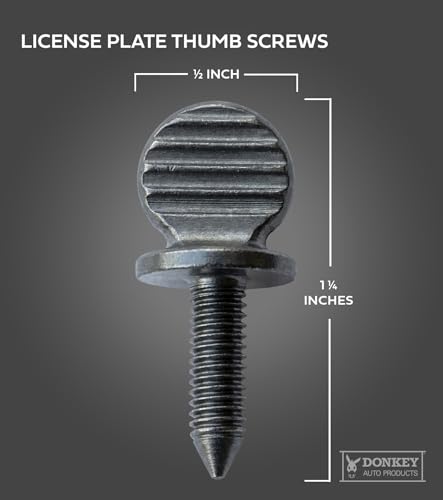 License Plate Screws - Thumb Screws - Metric Screws (25 per Box) (Pack of 4) 1.25 inches (Pack of 4)