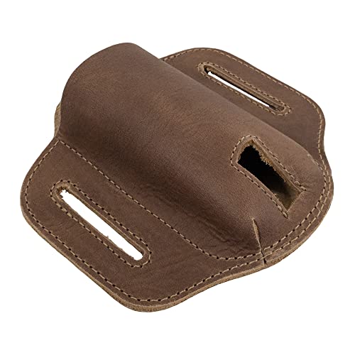 Hide & Drink, Multi-Tool Holder for Belt, Tool Holster for Waist, Pocket Knife Set Case, Outdoor Accessories, Full Grain Leather, Handmade Single Malt Mahogany