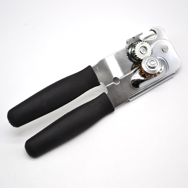 2 Pack Commercial Grade Heavy Duty Manual Can Opener with Easy Crank Oversized Turning Knob/Super Thick 20GA 2.0mm Steel with Chrome Plate Finish/Fit All Size Large Cans