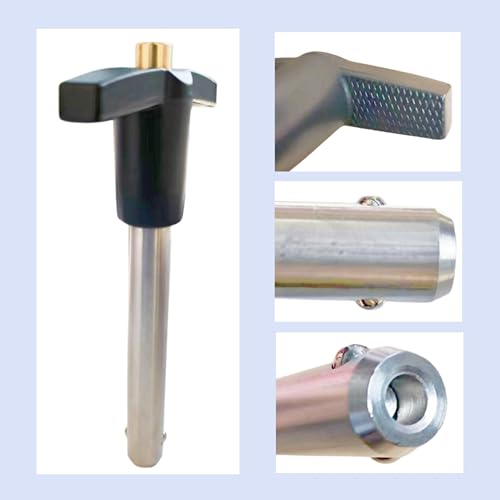T-Handle Locking pin 304 Stainless Steel Grip Push-Button Locking Quick-Release pin with Safety Rope (Φ5/16in x 2-3/4in(2PCS)) Φ5/16in x 2-3/4in(2PCS)