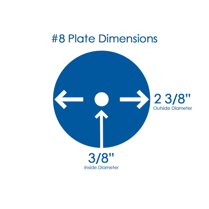 Grinder Plate for #8 Grinders, Fits Most #8 Size Grinders, with 1/4" Holes, Ideal for Regular Chili, Ground Meat, Beef, or Mix of Meats, Reversible, Stainless Steel