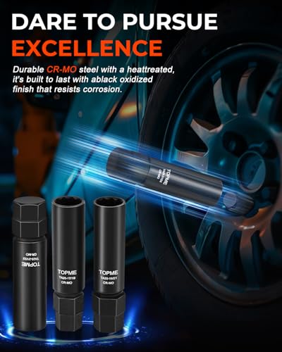 3 Piece 10 Spline Lug Nut Socket, Compatible with Bimecc 10 Spline Lug key Ta23-21/22 - 3 Piece Set