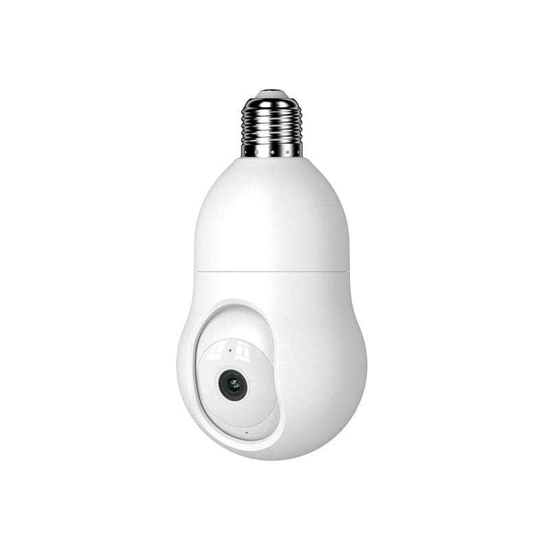 NU-SET Light Bulb Camera, Smart WiFi Home Security Camera with Pan-Tilt Panoramic View, 4MP, White Single Pack