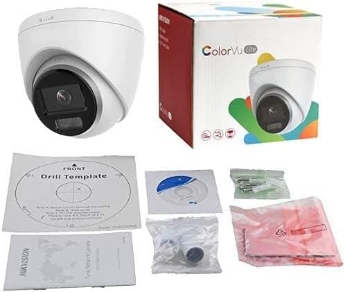 DS-2CD1347G2-LUF, 4MP Color-Vu MD 2.0 Full Color Night Vision POE Turret Dome Camera with Visible White LED Lights, 2.8mm Lens, IP67 Outdoor, 120dB WDR, Built in Mic, SD card slot, Work with iVMS-4200 DS-2CD1347G2-LUF
