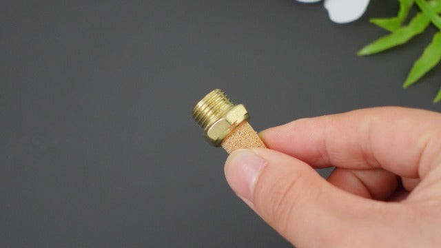 20 Pcs Air Pneumatic Mufflers1/4" Inch Npt Male Thread Sintered Bronze Exhaust Muffler Silencer Sintered Bronze Pneumatic Muffle