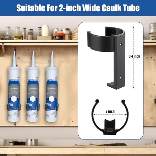 8 Pack Caulk Tube Holder, Wall Mounted 8