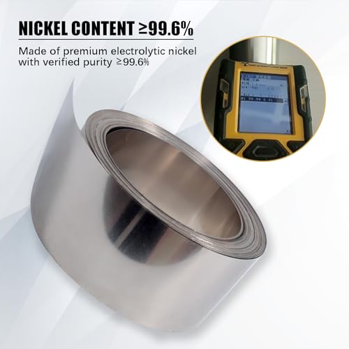 Pure Nickel Sheet Pure Nickel Strip 100x100x0.1mm (3.94"x3.94"x0.0039") 99.6% Nickel Plate for Scientific Experiments and Various Industrial/DIY Projects
