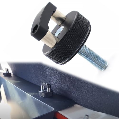 Aluminum Hard Top Quick Removal Fastener Thumb Screw Compatible with 2021 + Ford Bronco 2dr and 4dr Hardware Kit, Integrated D Ring, Black