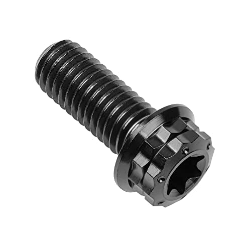 Titanium M8 Flange Bolt 12 Point Head Screw (M8x20mm, Black) M8x20mm