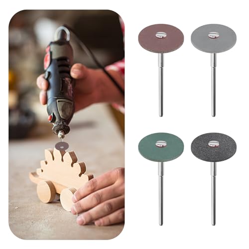 The Lord of the Tools Set of 52 22mm Polishing Wheel Assortment with 2.35mm Mandrel Shank Rubber Polishing Discs Kit for Jewelry Making Dental Laboratories Model Makers Woodworking