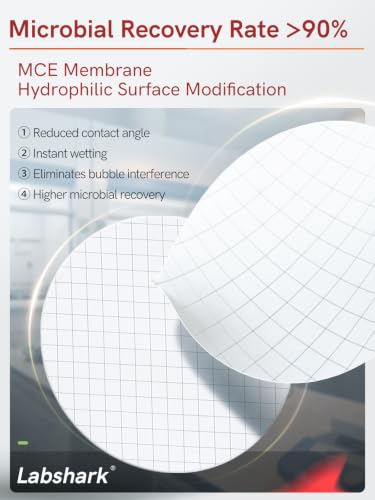 MCE Gridded Membrane Filter, 47mm 0.45μm, Sterile, 100 Pack 47mm 0.45µm