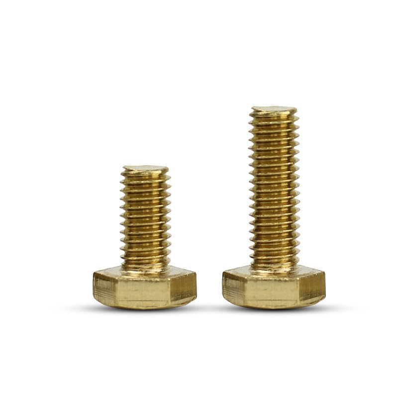 M8 x 16mm Brass Hex Head Bolts - 10 Pieces, External Hex Thread Screws for Appliances, Furniture, DIY Projects, Machinery Repair M8*16mm