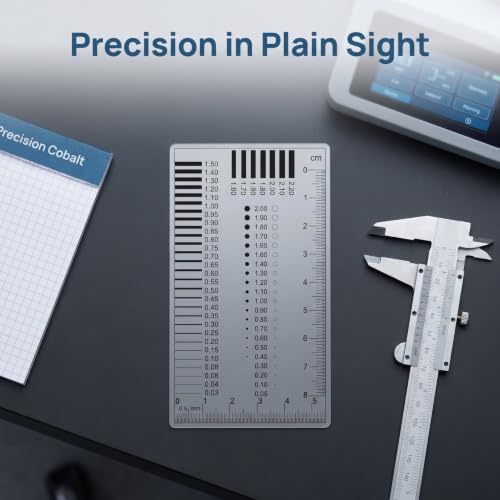 1Pc High-Precision Transparent Crack Width Gauge Scratch Spot Measurement Tool Gauge Ruler for Precise Inspection of Surface Defects