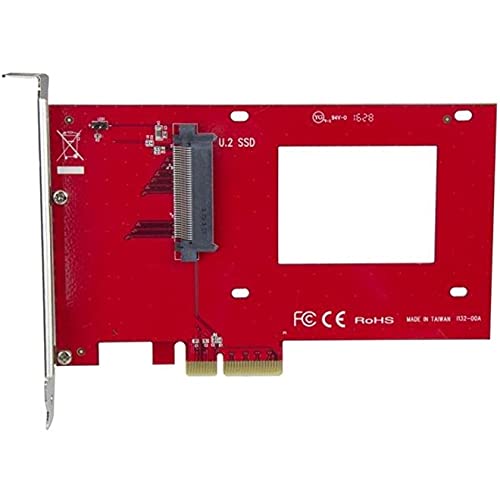 StarTech.com U.2 to PCIe Adapter - x4 PCIe - For 2.5" U.2 NVMe SSD - SFF-8639 PCIe Adapter - U.2 SSD - PCIe SSD - U.2 drive (PEX4SFF8639)