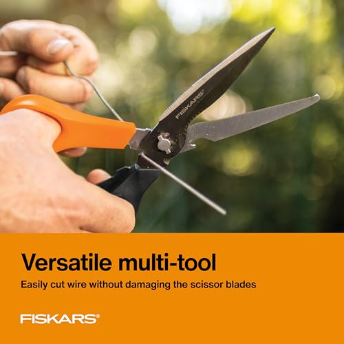 Fiskars 9" 7-in-1 Heavy-Duty Garden Scissors Multi-Tool with Sheath