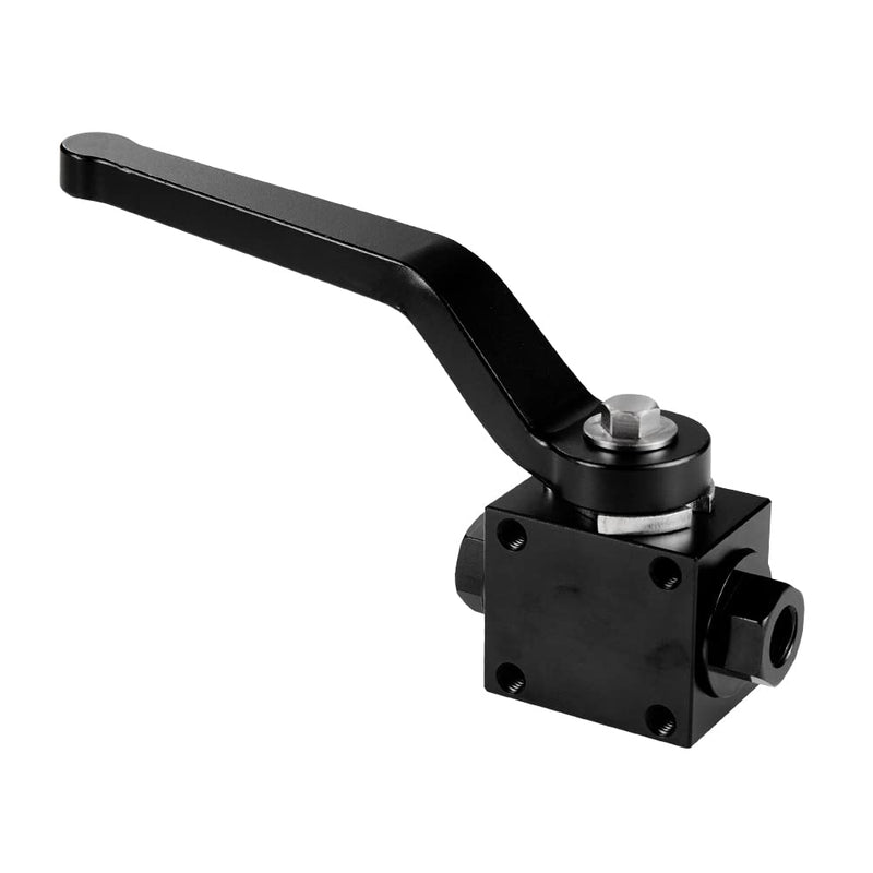 KYOSTAR 1/8" NPT Shut Off Valve, Aluminium Brake Line Lock Shut Off Valve Billet, Black