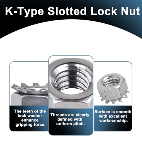 5/16"-18 Keps Lock Nuts with External Tooth Washer 50pcs HS/LM-07 5/16-18