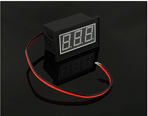 Waterproof Monitor DC 4.5-150V 12/24/36/48V Volt Battery Meter Voltage Tester Automative Electric Cars Gauge Golf Cart E-Bike Bicycle Motorcycle Small Digital Voltmeter 0.56"LED Blue