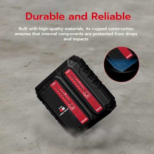 Mcbazel Network Cable Tester for RJ45 RJ11, Ethernet Cable Tester Tool Compatible with CAT5/CAT5E/CAT6/CAT6A, Telephone Line Continuity Test LAN Wire Test Tool