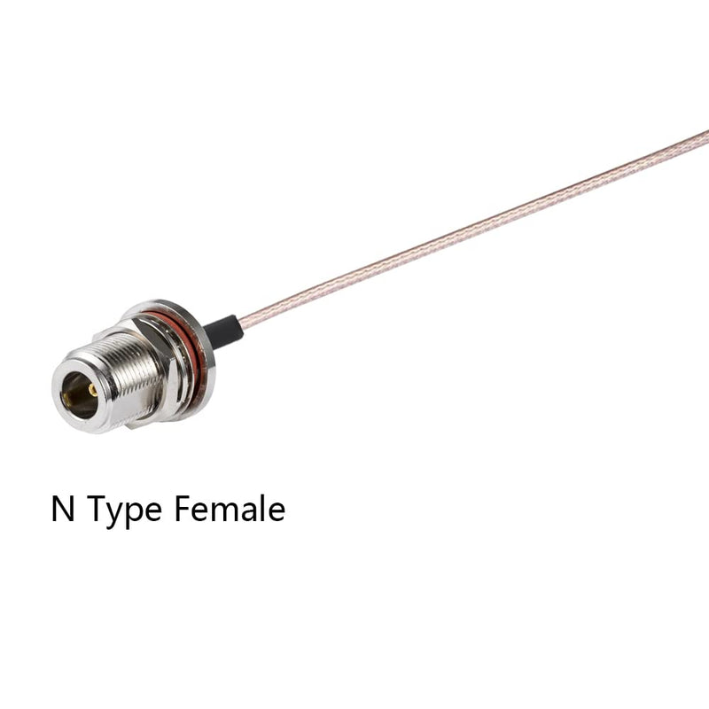 2PCS U.F.L1 to N Type Female Low Loss Coaxial Cable 12" /30CM U.F.L1 RG178 Coaxial Pigtail Cable for Wireless Routers Mini PCIE Network Cards PCI Wi-Fi WAN Repeater