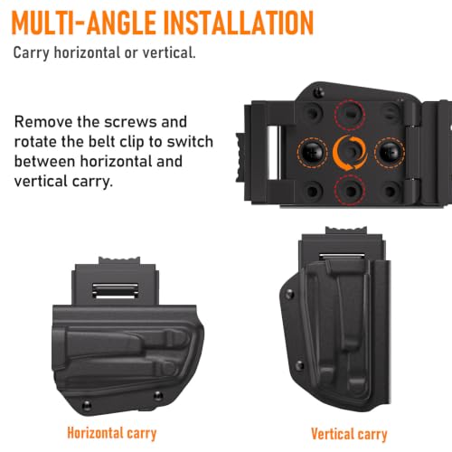 Kydex Multitool Sheath for Leatherman Wingman & Sidekick, 2 Belt Clips