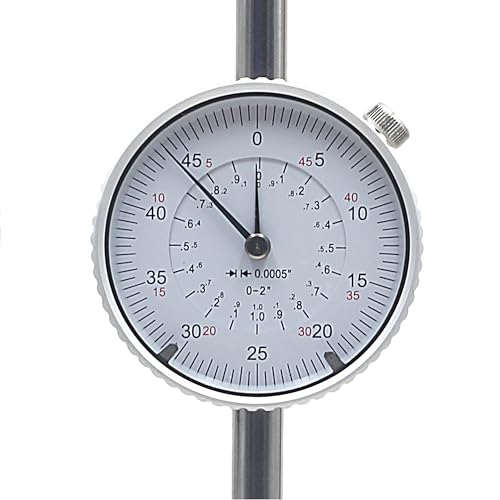 HFS(R) 0-2" Dial Indicator Lathe Tool High Precision, 2" Measuring Range, 0.0005" Graduation Interval 0-2" x 0.0005"