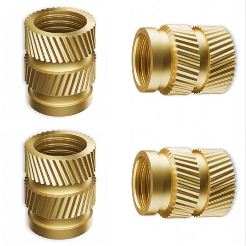 100pcs Brass Threaded Inserts, 1/4"-20 Heat Set Insert Kit for 3D Printing 1/4"-20 Kit-100pcs
