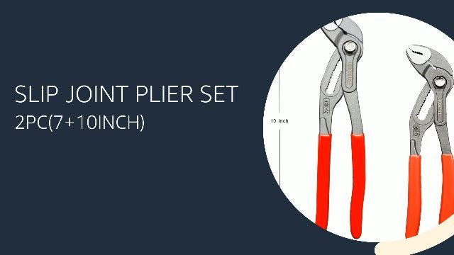 2pc Groove Joint Plier, Adjustable Pliers Multi-Purpose Water Pump Pliers 7+10 inch