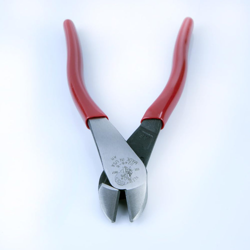 Klein Tools D248-8 Pliers, Made in USA, Diagonal Cutting Multi-Purpose Pliers with Angled Head, High-Leverage Design, and Short Jaw, 8-Inch 8 inch (D248-8)