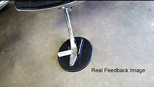 SUNPIE Motorcycle Kickstand Pad - Universal Motor Bike Kickstand Plate for Harley All Motorcycles - Rugged Kick Stand Plates Floor Protector Prevents Sinking on Grass, Dirt & Hot Pavement, Black