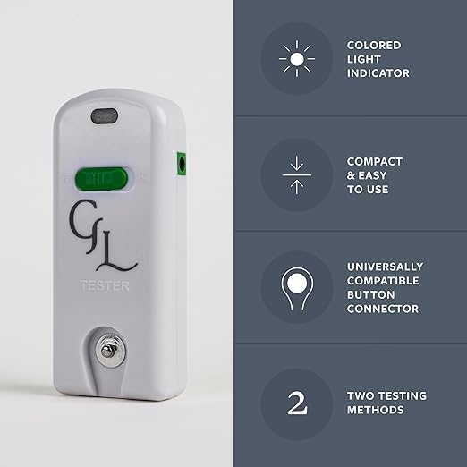 GroundLuxe Grounding Continuity Tester Kit – Battery‑Powered, 15 ft Cord Included – Instantly Test Sheets, Mats, Blankets & Pillowcases for Proper Earthing