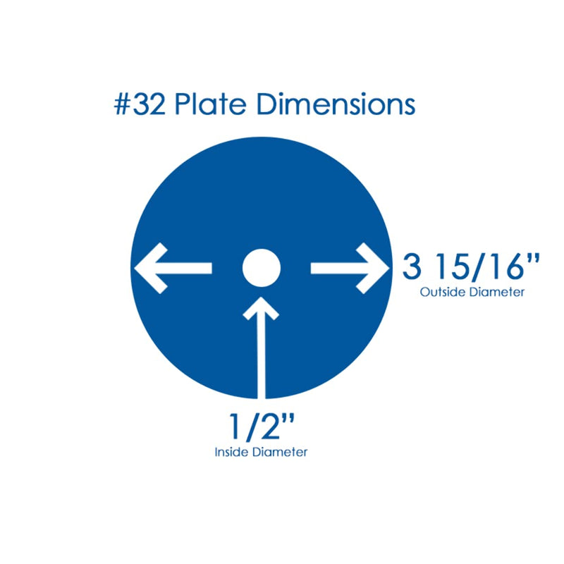 NBSLA Grinder Plate for #32 Grinders, 1" Holes, Great for Large Cut Product