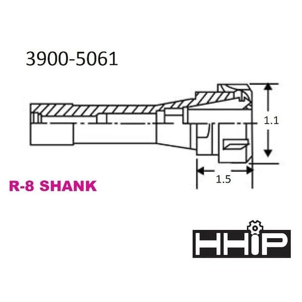 HHIP 3900-5061 R8 ER-16 Collet Chuck (Drawbar) ER 16 Type