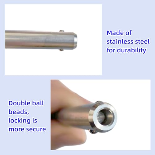 Q-Handle Locking pin, 304 Stainless Steel Grip Push-Button Locking Quick-Release pin with Safety Rope (Φ3/8in x 3-5/32in(2Pcs) Φ3/8in x 3-5/32in(2Pcs）